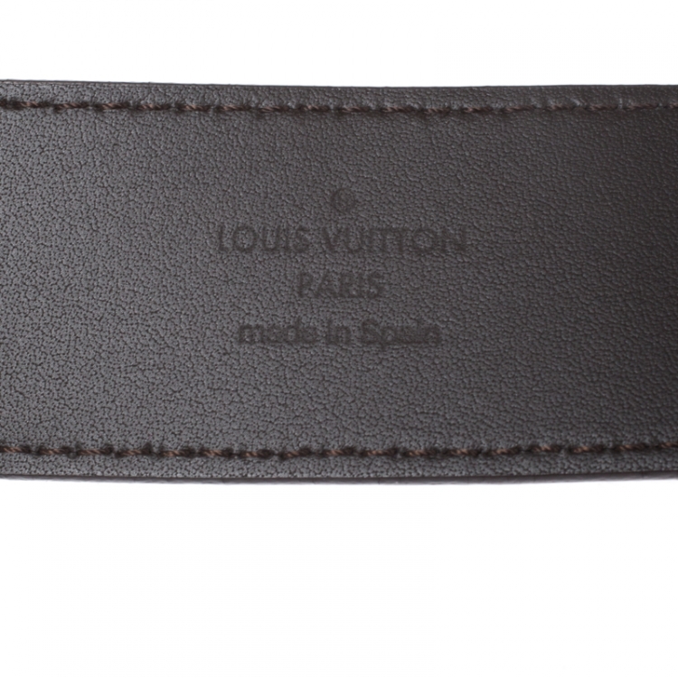مملوكة مسبقًا Louis Vuitton Blue Taiga Leather Initiales Belt 100CM