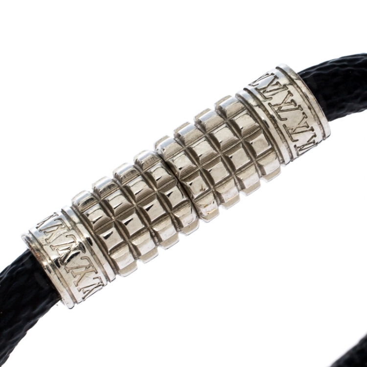 Pre Owned Louis Vuitton Black Damier Graphite Canvas Digit Bracelet