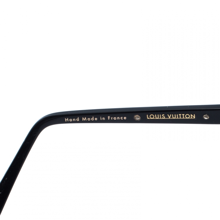 Pre Owned Louis Vuitton Black/Gold Z0350W Evidence Square Sunglasses