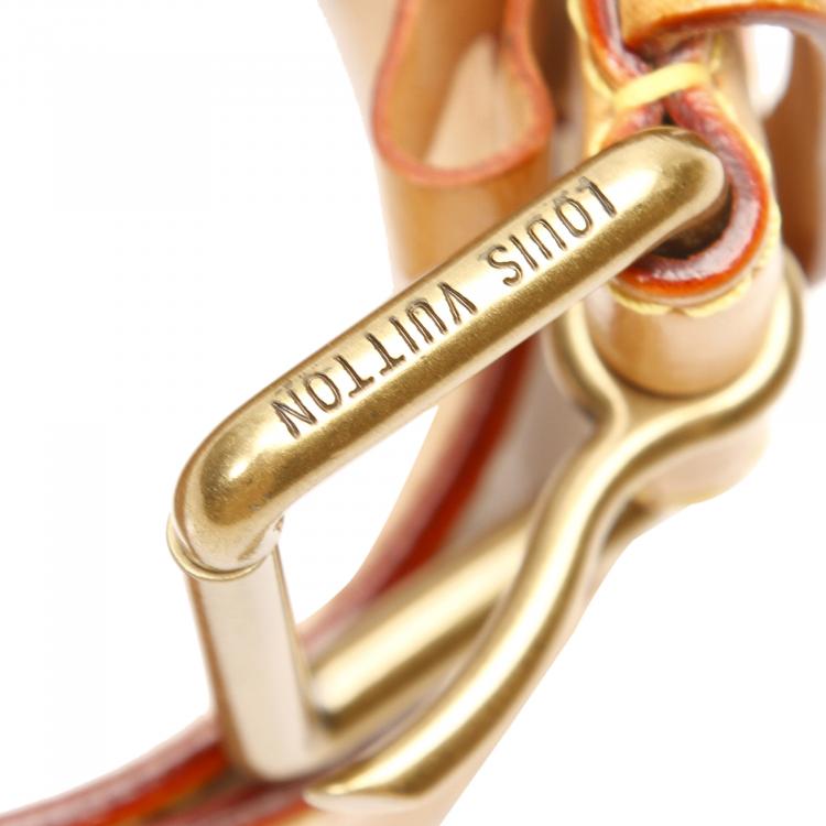 مملوكة مسبقًا Louis Vuitton Brown Vachetta Mahina Leather Belt 90 CM