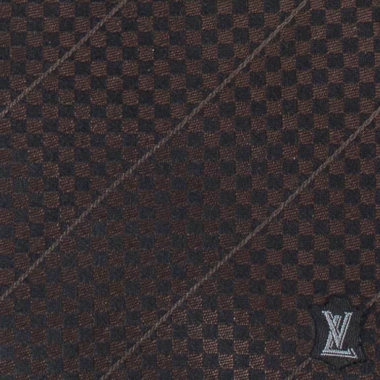 Pre Owned Louis Vuitton Black Petit Damier Tie