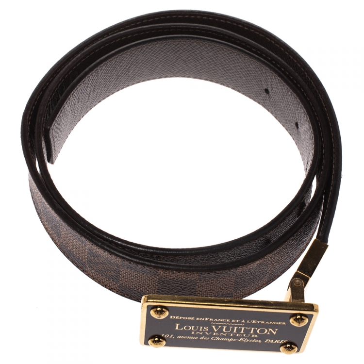 مملوكة مسبقًا Louis Vuitton Damier Canvas Reversible Inventeur Belt 95CM