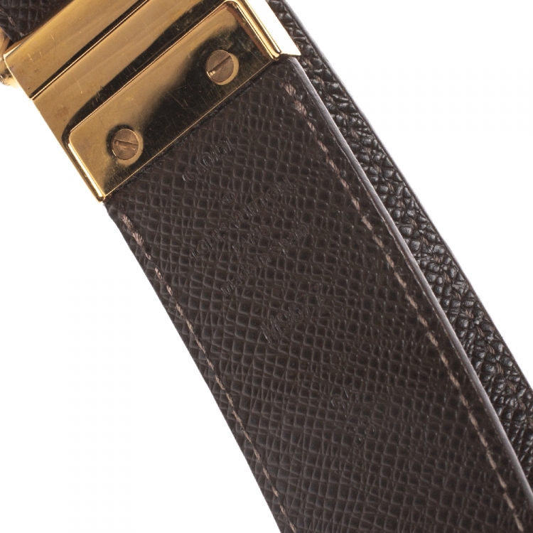 مملوكة مسبقًا Louis Vuitton Damier Canvas Reversible Inventeur Belt 95CM