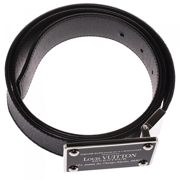 مملوكة مسبقًا Louis Vuitton Damier Graphite Canvas Reversible Inventeur Belt 95CM