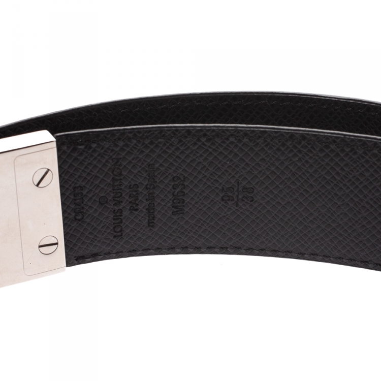 مملوكة مسبقًا Louis Vuitton Damier Graphite Canvas Reversible Inventeur Belt 95CM