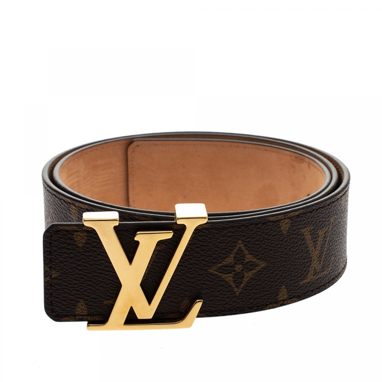 Initiales leather belt Louis Vuitton White size 90 cm in Leather