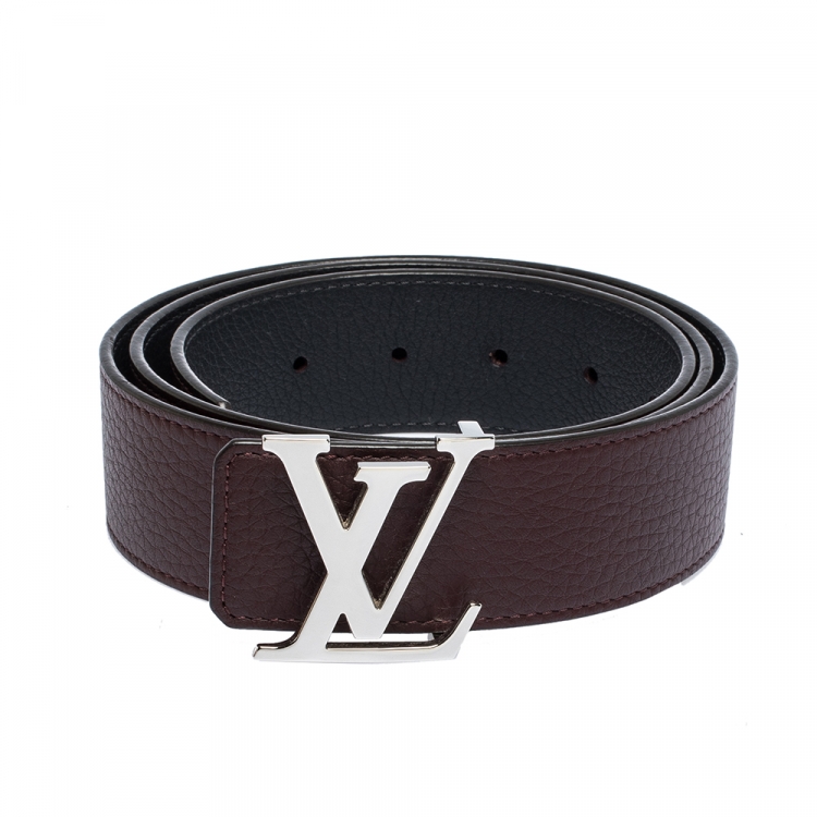 مملوكة مسبقًا Louis Vuitton Burgundy Leather Reversible Belt Size 100CM