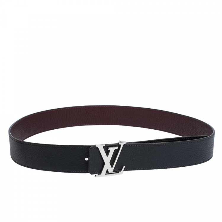Louis Vuitton Burgundy Leather Reversible Belt Size 100CM Louis Vuitton