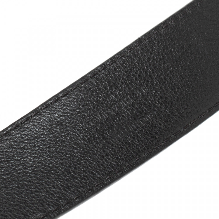 Pre Owned Louis Vuitton Damier Graphite Canvas Buckle Belt 90CM