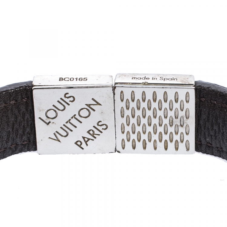 Pre Owned Louis Vuitton Brown Damier Ebene Pull It Bracelet