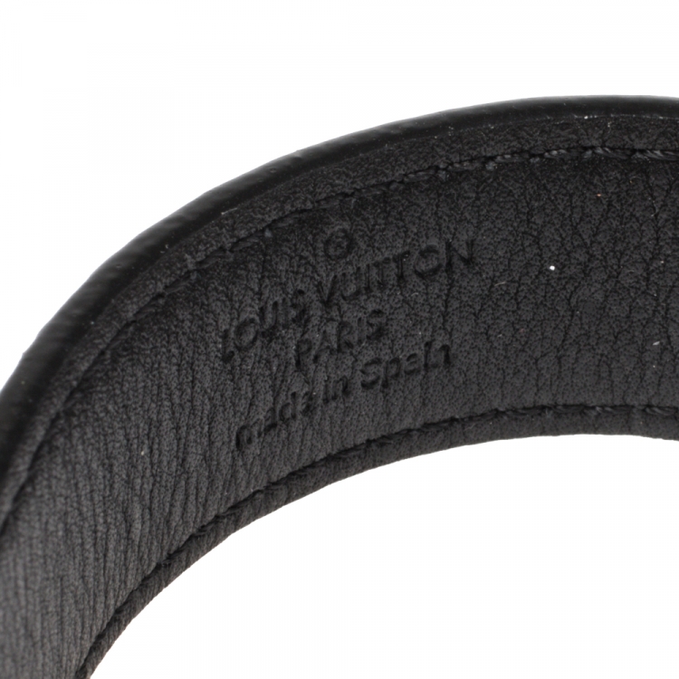 Pre Owned Louis Vuitton Monogram Eclipse Canvas Hockenheim Bracelet Size 21