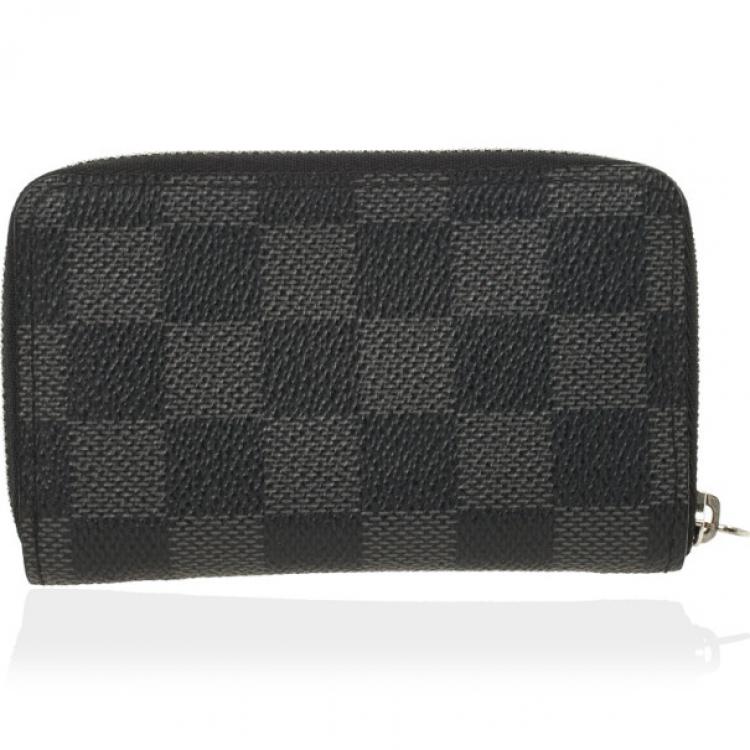 Pre Owned Louis Vuitton Damier Graphite Zippy Coin Purse