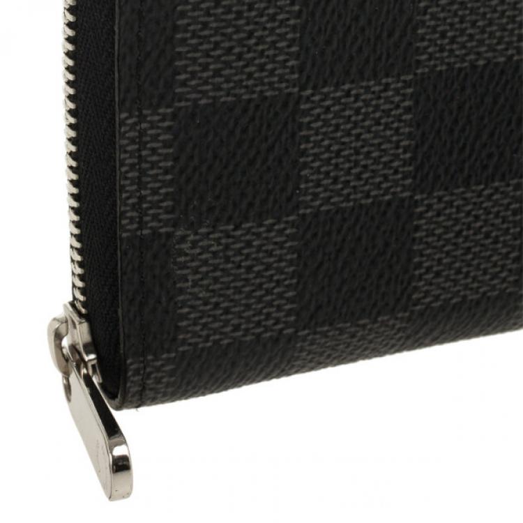 Pre Owned Louis Vuitton Damier Graphite Zippy Coin Purse