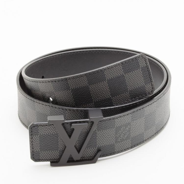 Shop authentic Louis Vuitton Damier Graphite Initiales Belt at