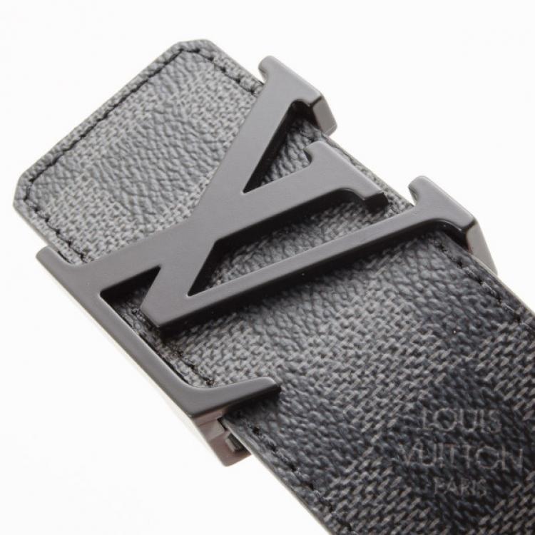 Initials Damier Graphite Belt by Louis Vuitton