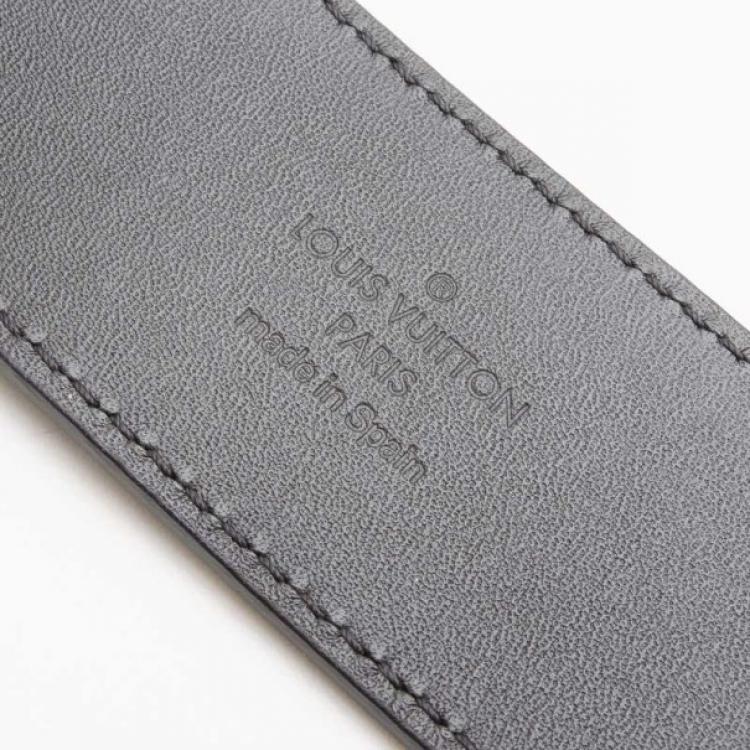Pre Owned Louis Vuitton Initials Damier Graphite Belt
