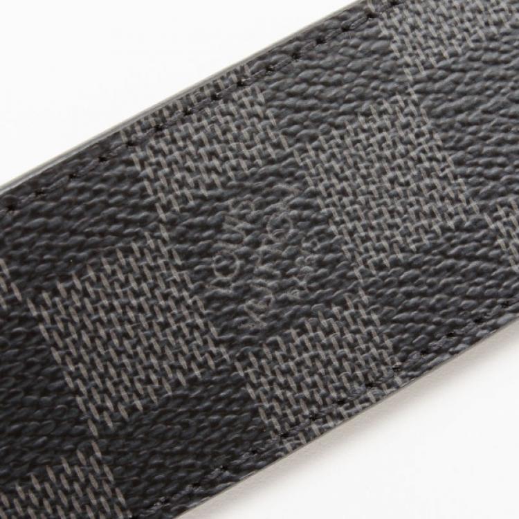 Pre Owned Louis Vuitton Initials Damier Graphite Belt