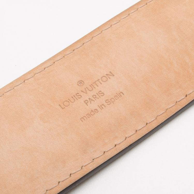 Pre Owned Louis Vuitton Black Jeans Calf Leather Belt