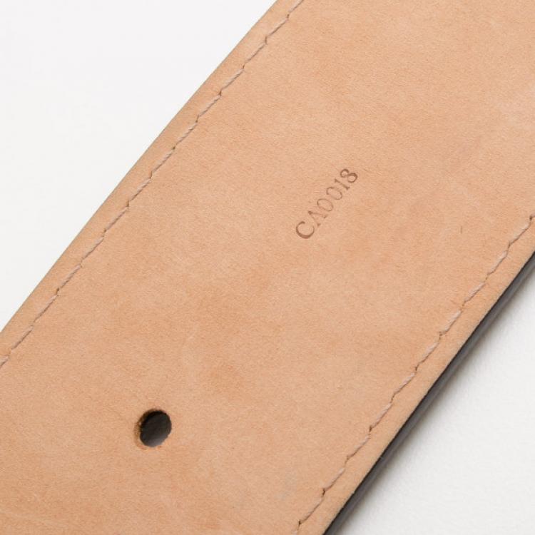 Pre Owned Louis Vuitton Black Jeans Calf Leather Belt