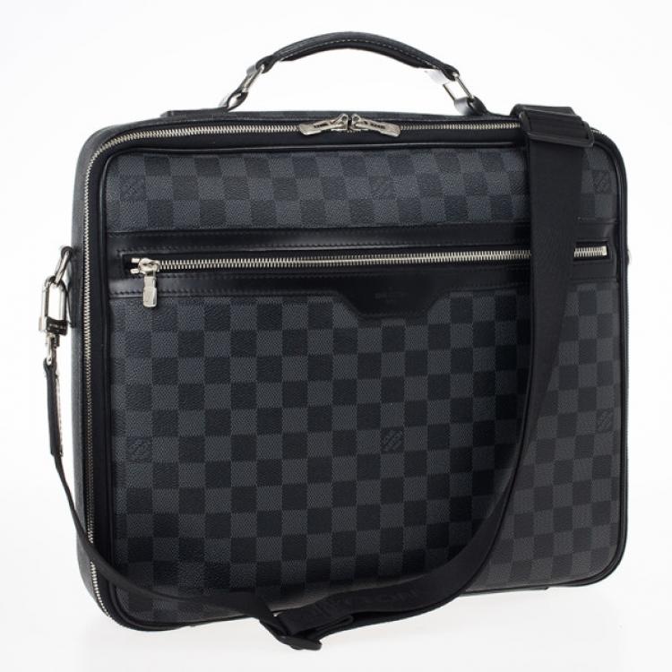 Pre Owned Louis Vuitton Black Damier Ebene Canvas Steeve Messenger