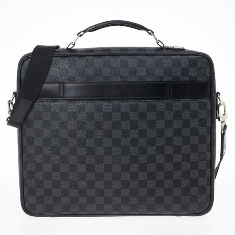 Pre Owned Louis Vuitton Black Damier Ebene Canvas Steeve Messenger
