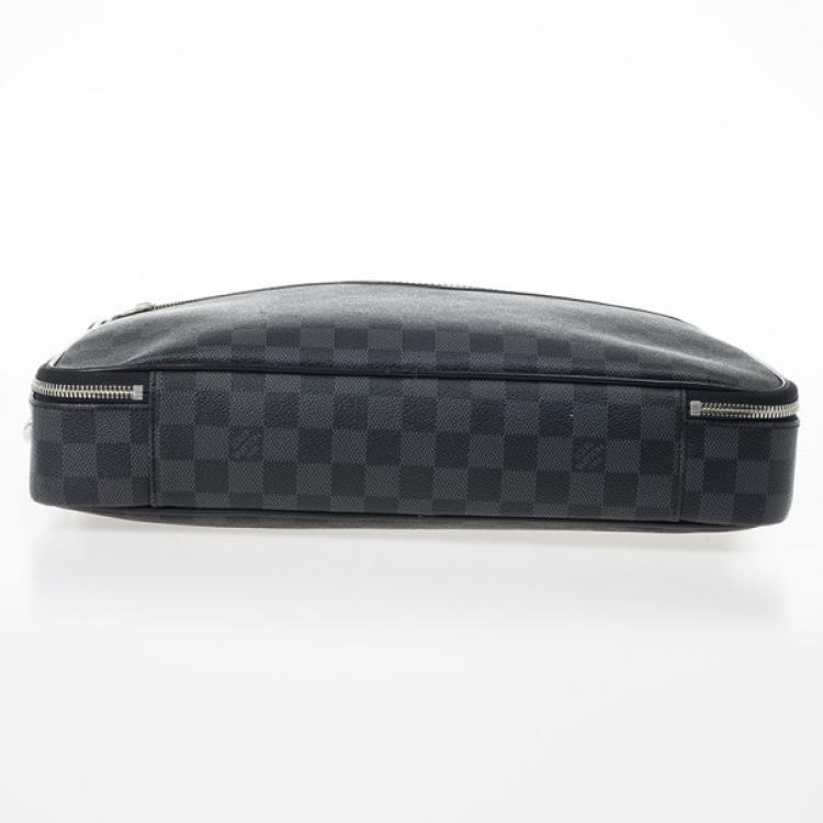 Pre Owned Louis Vuitton Black Damier Ebene Canvas Steeve Messenger