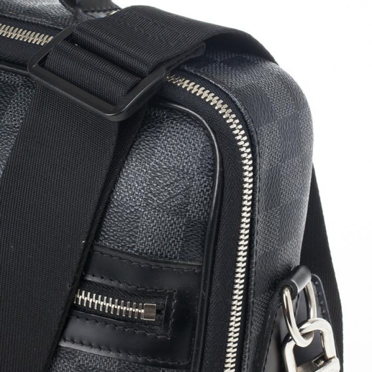 Pre Owned Louis Vuitton Black Damier Ebene Canvas Steeve Messenger