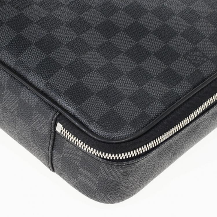 Pre Owned Louis Vuitton Black Damier Ebene Canvas Steeve Messenger