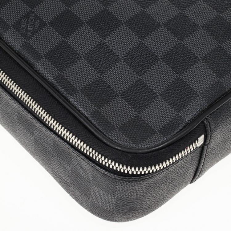 Pre Owned Louis Vuitton Black Damier Ebene Canvas Steeve Messenger