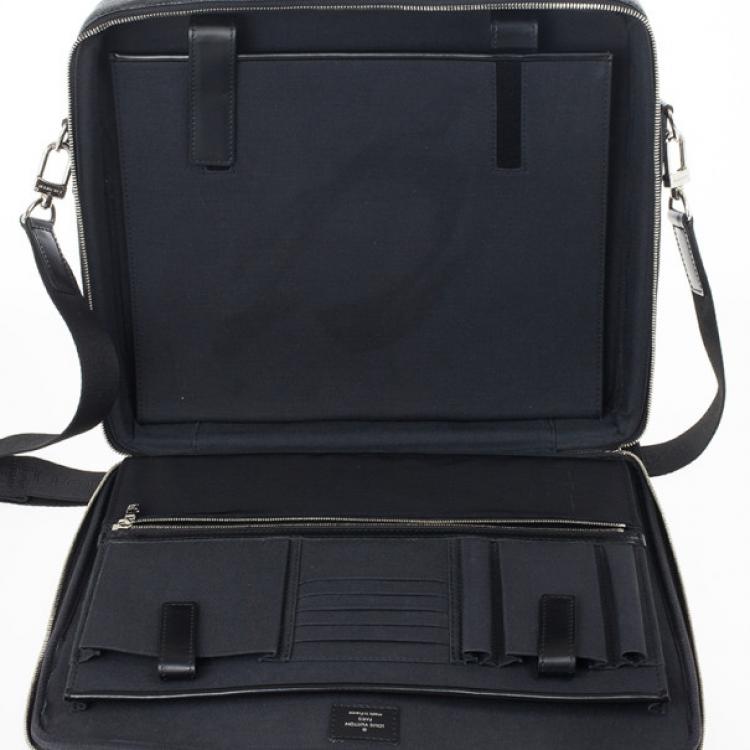 Pre Owned Louis Vuitton Black Damier Ebene Canvas Steeve Messenger
