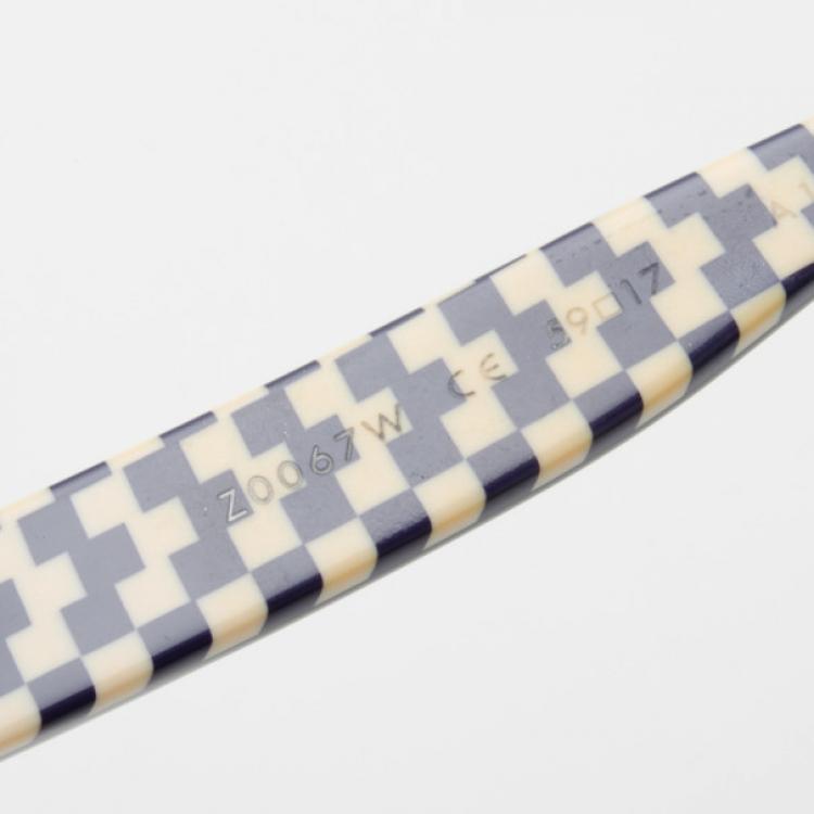 مملوكة مسبقًا Louis Vuitton Blue Checkered Sunglasses