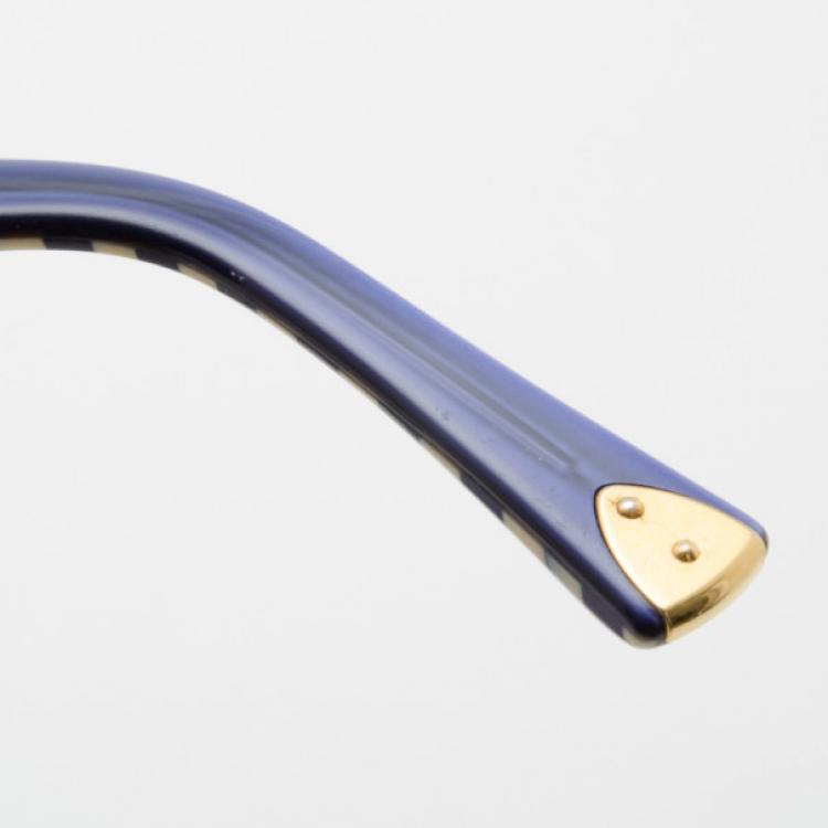 مملوكة مسبقًا Louis Vuitton Blue Checkered Sunglasses