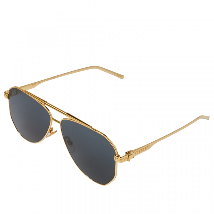 مملوكة مسبقًا Louis Vuitton Gold Tone/ Grey Z1200W Nightlight Aviator Sunglasses
