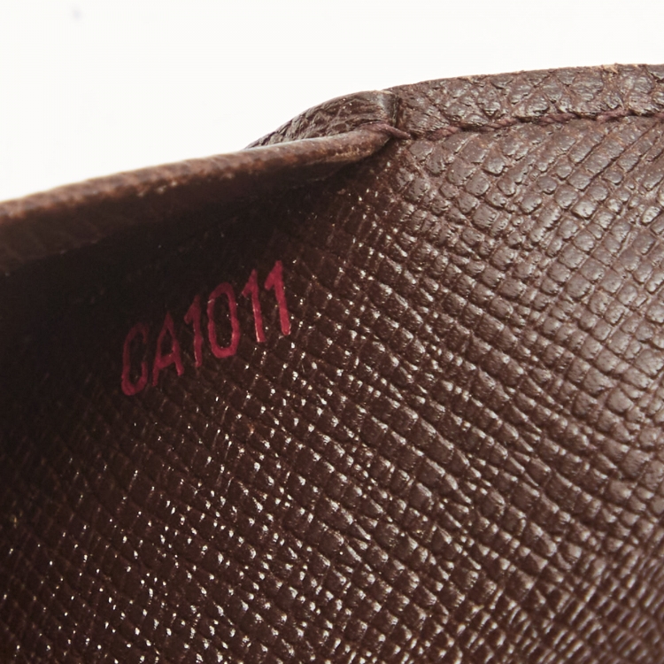 Pre Owned Louis Vuitton Damier Ebene Canvas Passport Cover