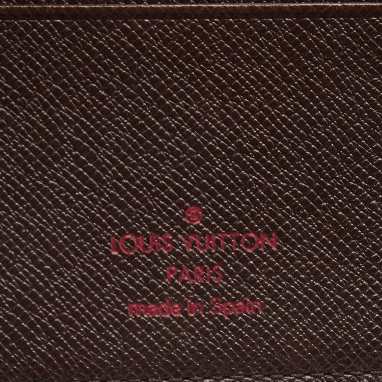 Pre Owned Louis Vuitton Damier Ebene Canvas Passport Cover
