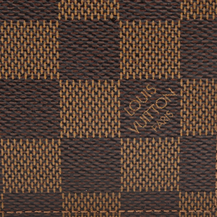 Pre Owned Louis Vuitton Damier Ebene Canvas Passport Cover