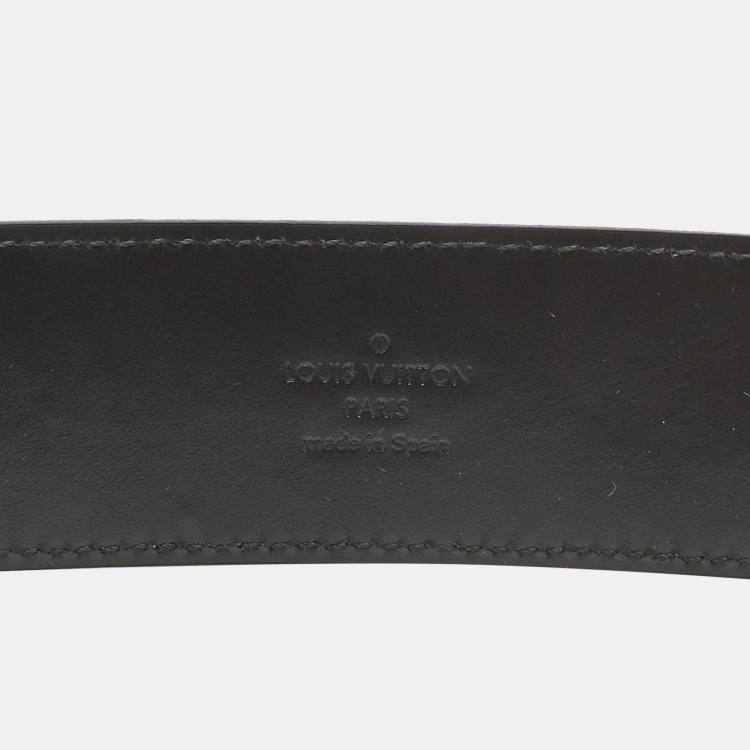 Pre Owned Louis Vuitton Damier Graphite Canvas LV Initiales Belt 110CM