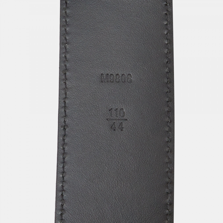 Pre Owned Louis Vuitton Damier Graphite Canvas LV Initiales Belt 110CM