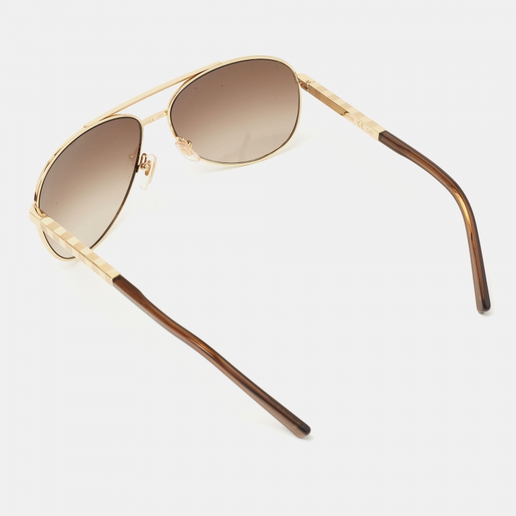 Pre Owned Louis Vuitton Brown Z0339U Altitude Pilot Sunglasses