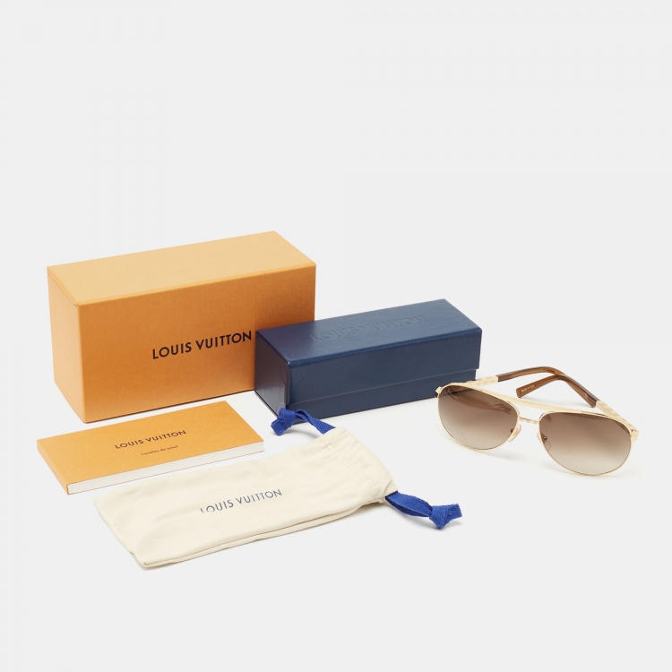 Pre Owned Louis Vuitton Brown Z0339U Altitude Pilot Sunglasses