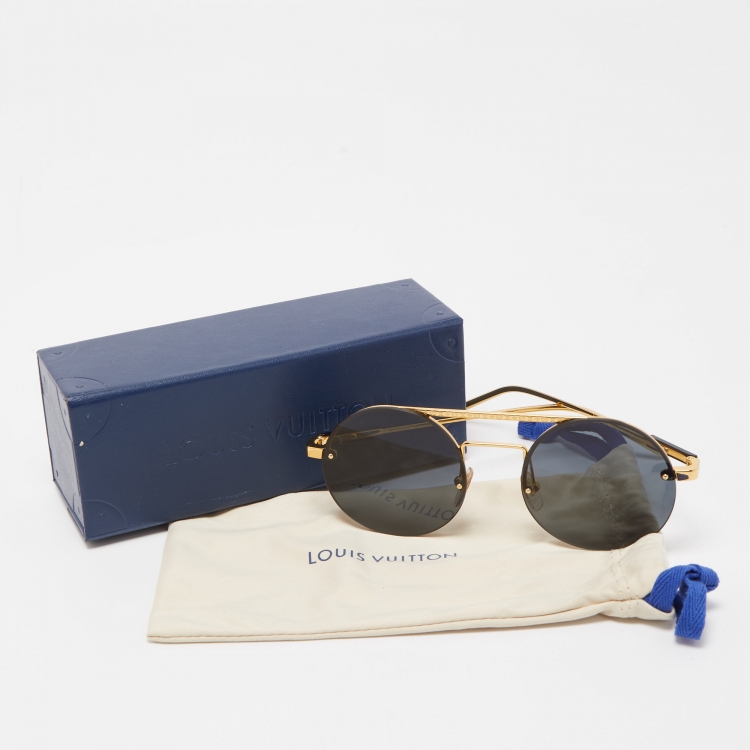 Pre Owned Louis Vuitton Black Z1269W Gingko Round Sunglasses