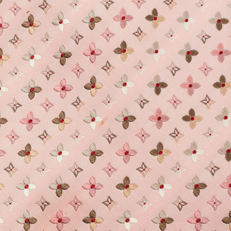 Pre Owned Louis Vuitton Pink Monogram Jacquard Silk Tie