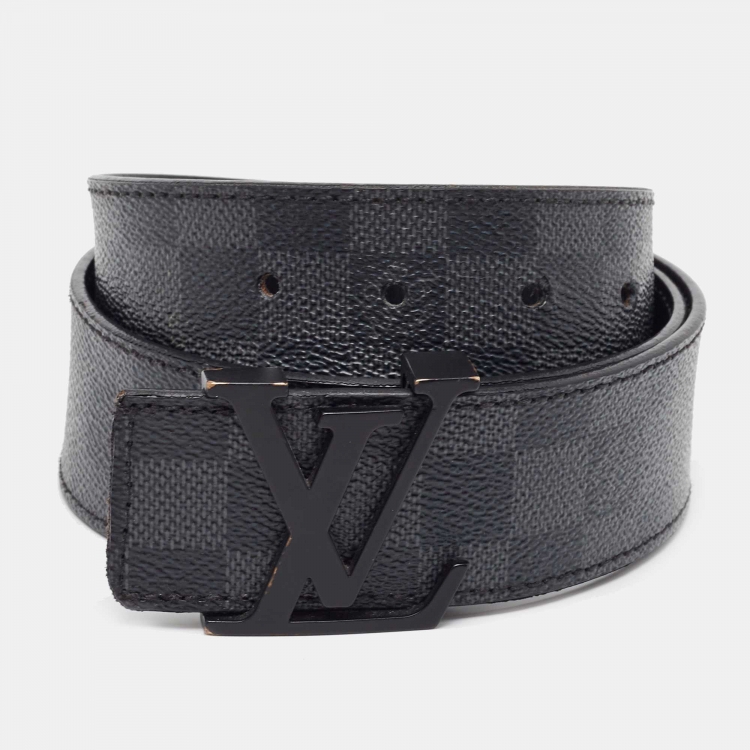 Louis Vuitton Damier Graphite Canvas LV Initiales Belt 95 CM Louis Vuitton