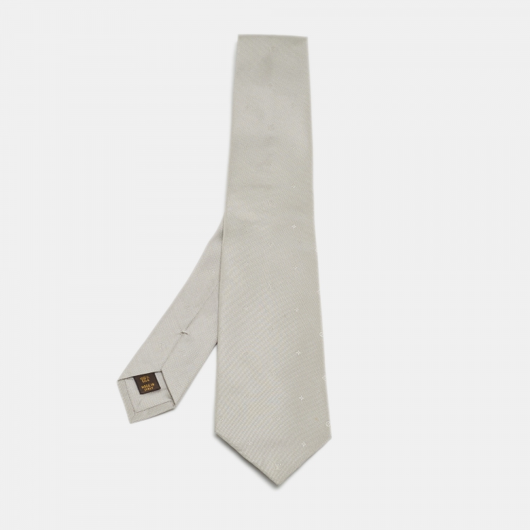 Silk tie Louis Vuitton Grey in Silk - 27476391