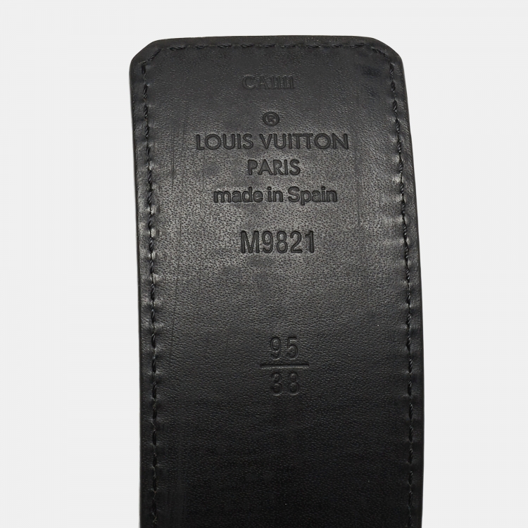 Pre Owned Louis Vuitton Monogram Canvas LV Initiales Reversible Belt 95 CM