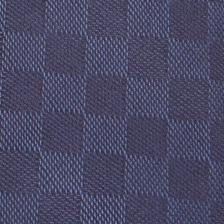 Pre Owned Louis Vuitton Navy Blue Damier Silk Tie