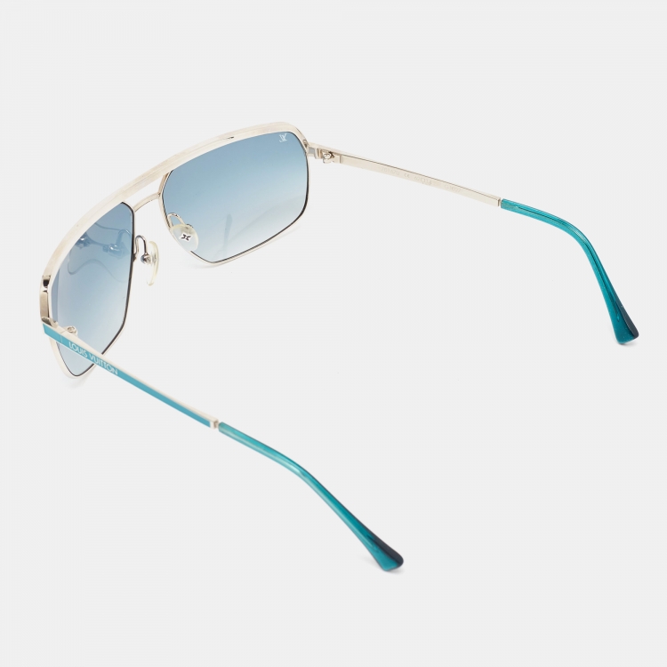 Pre Owned Louis Vuitton Blue/Silver Gradient Z0167U Frame Attitude Sunglasses
