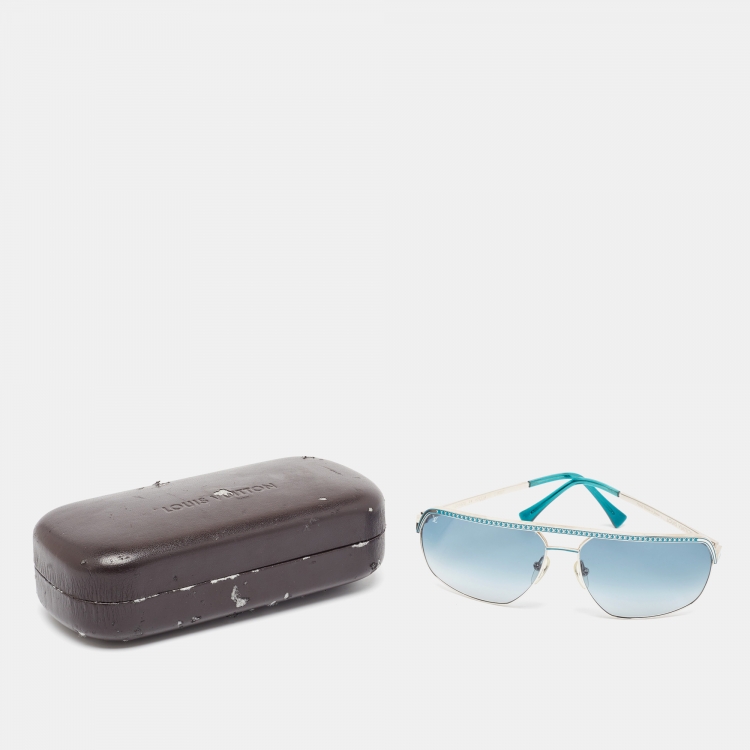 Pre Owned Louis Vuitton Blue/Silver Gradient Z0167U Frame Attitude Sunglasses