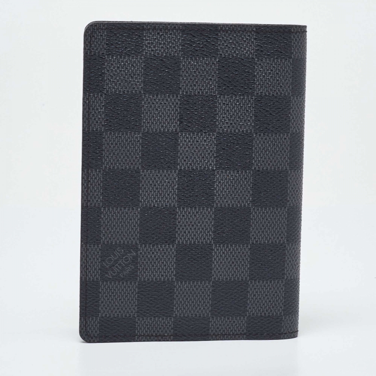Pre Owned Louis Vuitton Damier Graphite Canvas Passport Holder