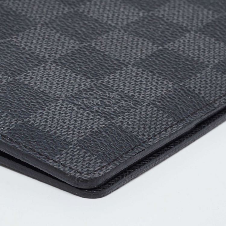 Pre Owned Louis Vuitton Damier Graphite Canvas Passport Holder